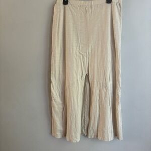 Indigenous Maxi Skirt Large Tan Organic Cotton Fair Trade Slub Knit Granola